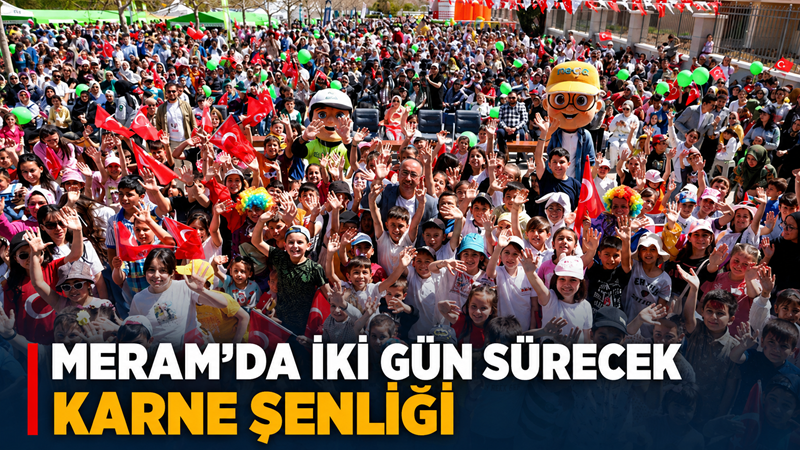 Meram Belediyesi, eğitim öğretim yılının sona ermesiyle birlikte çocukların karne