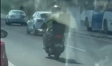 Ankara-İstanbul yolu üzerinde öğleden sonra saat 15.00-15.30 sıralarında kaydedilen görüntülerde,
