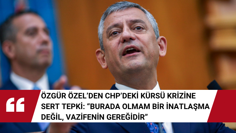 CHP Grup Başkanı Özgür Özel, TBMM’deki grup toplantısında yaptığı konuşmada,