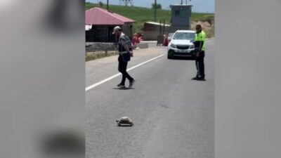 Erzurum’un Hınıs ilçesinde yürekleri ısıtan bir an yaşandı. Trafik uygulaması