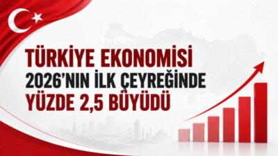 Türkiye ekonomisi 2026 yılının ilk çeyreğinde yıllık bazda yüzde 2,5