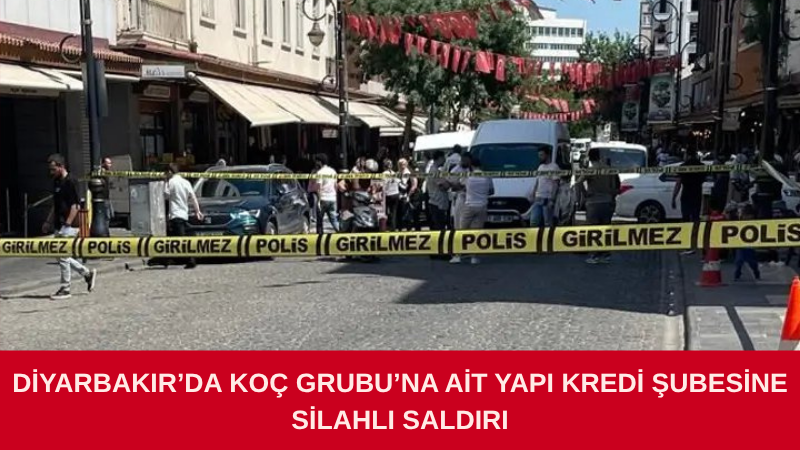 Diyarbakır’ın Sur ilçesi Gazi Caddesi’nde bulunan Yapı Kredi Bankası şubesine