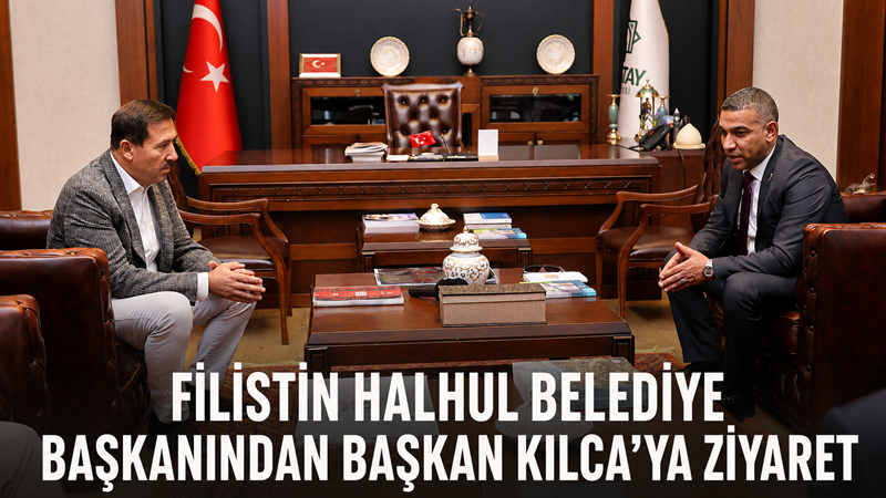 Filistin’in Halhul Belediye Başkanı Wajdi A. I. Milhem ve beraberindeki
