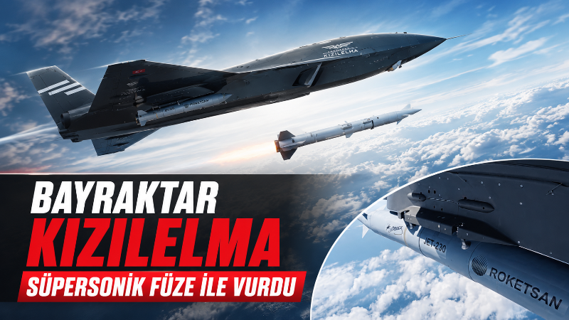 Türkiye’nin ilk insansız savaş uçağı Bayraktar KIZILELMA, ROKETSAN tarafından geliştirilen