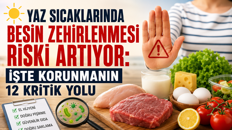 Besin zehirlenmeleri, hava sıcaklıklarının yükselmesiyle birlikte yaz aylarında daha sık