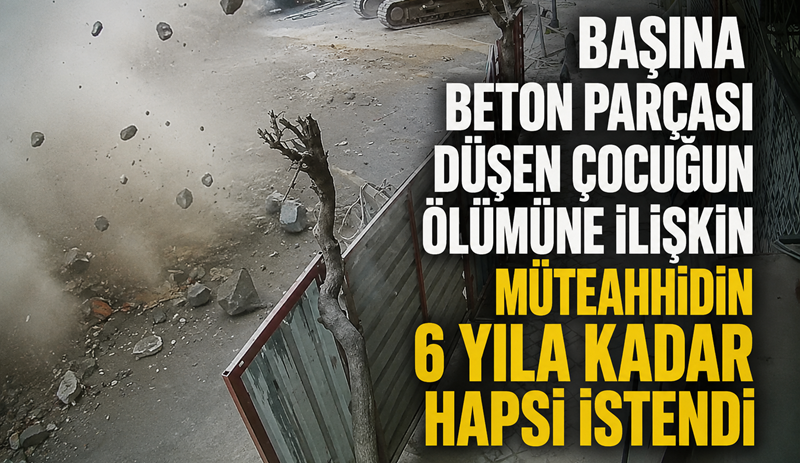 İstanbul'da bir binanın yıkımı sırasında kopan moloz parçasının başına isabet