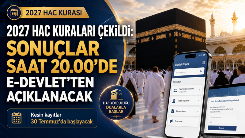2027 yılında hac ibadetini yerine getirmek isteyen vatandaşların beklediği kura