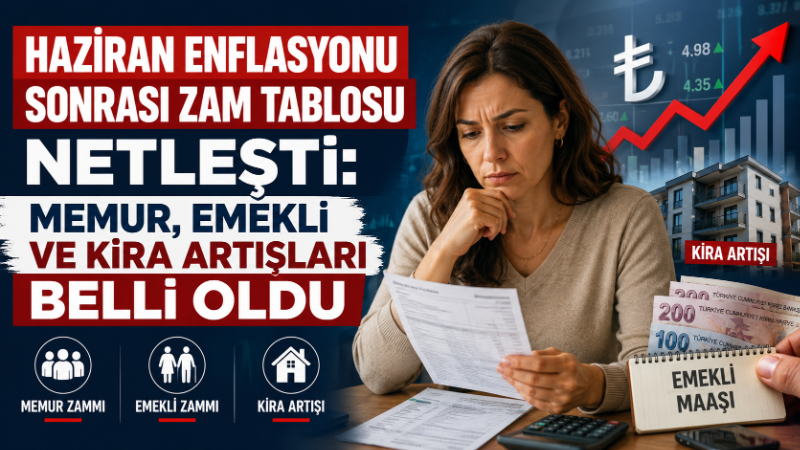 Haziran ayında enflasyon aylık yüzde 0,99, yıllık yüzde 32,11 olarak