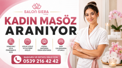 Salon Siera, bünyesinde görevlendirilmek üzere güler yüzlü, iletişimi güçlü ve