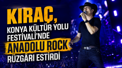 Konya Kültür Yolu Festivali’nin dördüncü gününde Kılıçarslan Şehir Meydanı’nda sahne