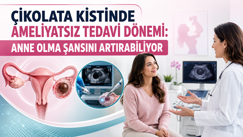 Halk arasında “çikolata kisti” olarak bilinen endometriomaların tedavisinde cerrahiye alternatif