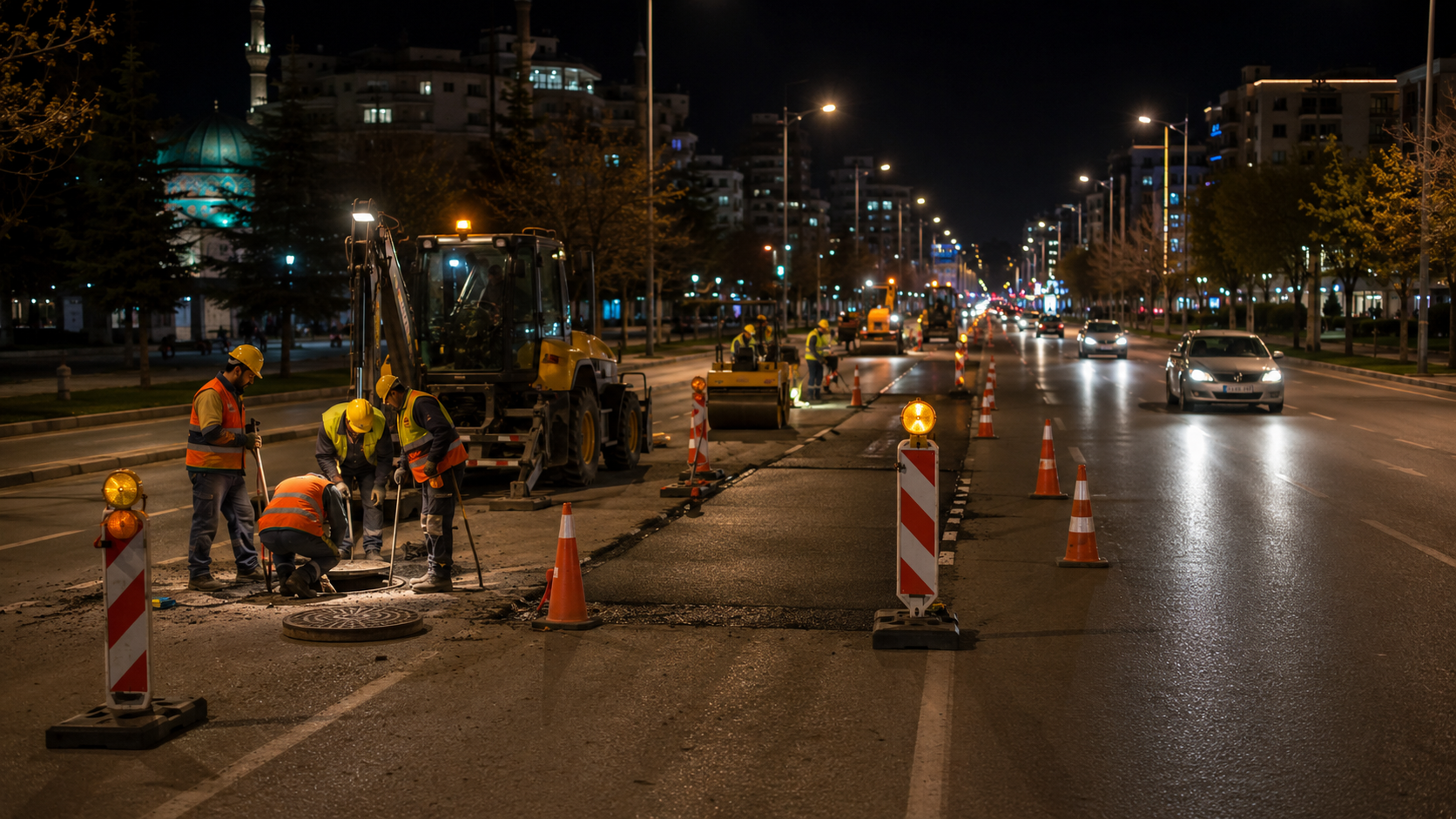 Konya’da 12 Ağustos gecesi başlayacak yol bakım, onarım ve menhol