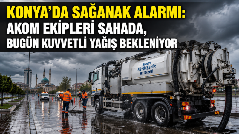 Konya’da etkili olan ani ve kuvvetli sağanak yağışların ardından Konya