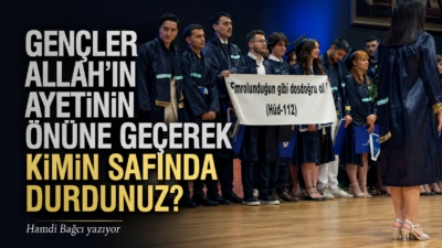 Yeditepe Üniversitesi Hukuk Fakültesi’nin mezuniyet töreninde öğrenciler fotoğraf çekimi için