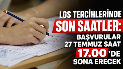 Liselere Geçiş Sistemi kapsamında merkezi sınav sonucuna göre yapılacak lise