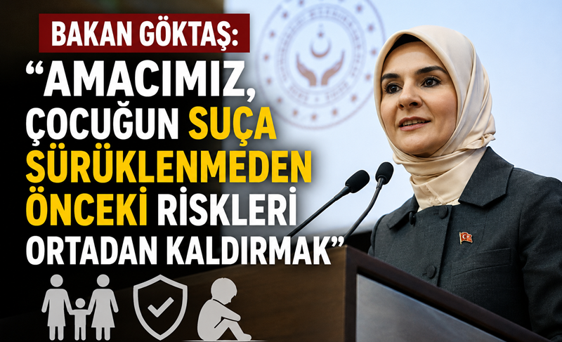 Aile ve Sosyal Hizmetler Bakanı Göktaş, suça sürüklenen çocuklara ilişkin