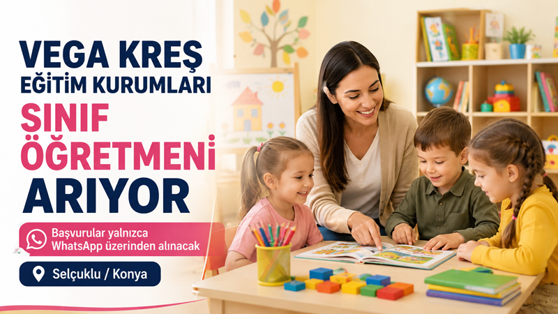 Konya’nın Selçuklu ilçesinde faaliyet gösteren Vega Kreş Eğitim Kurumları, ekibine