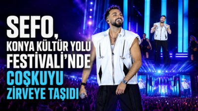 Konya Kültür Yolu Festivali’nin üçüncü gününde Kılıçarslan Şehir Meydanı’nda sahne