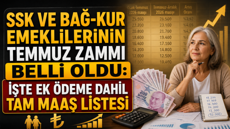 Haziran ayı enflasyon verilerinin açıklanmasıyla birlikte milyonlarca SSK, Bağ-Kur ve
