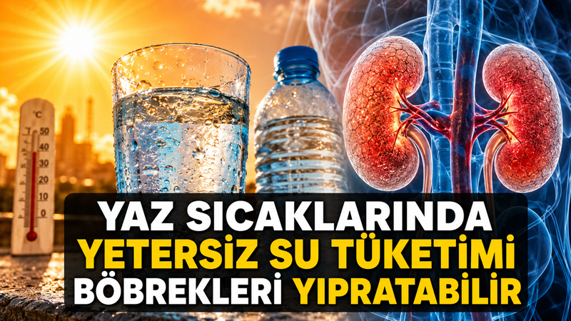 Artan hava sıcaklıkları ve terlemeyle birlikte gelişen sıvı kaybı, böbreklere