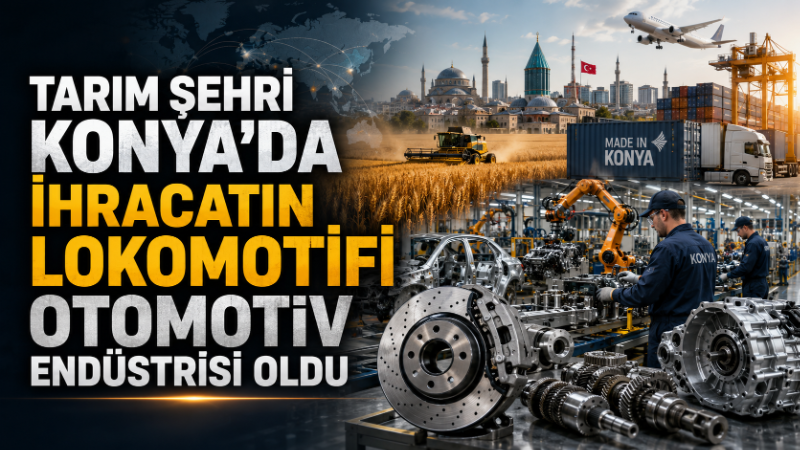 Konya, 2026 yılının ilk yarısında ihracatını geçen yılın aynı dönemine