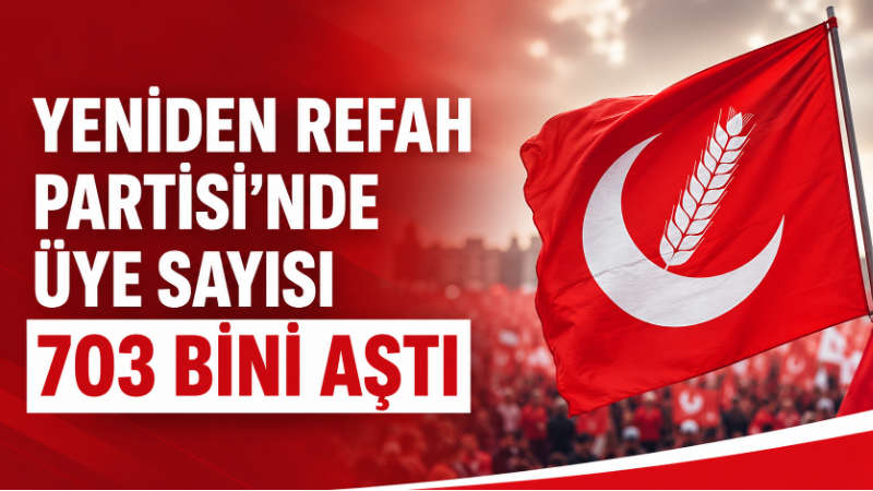 Yargıtay’ın açıkladığı resmî üye sayılarına göre Yeniden Refah Partisi’nin Türkiye