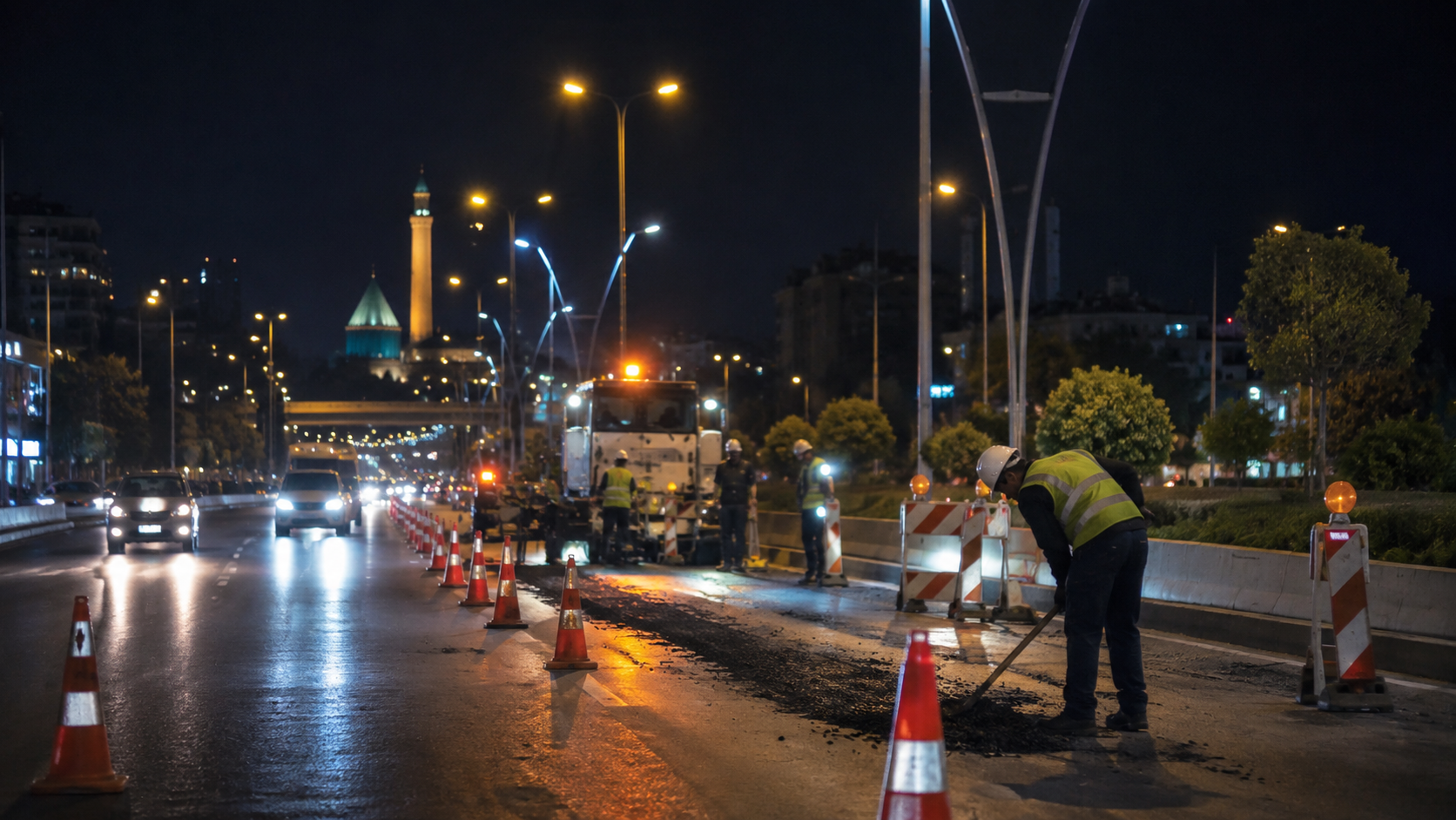 Konya’da 19 Ağustos gecesinden itibaren yol yapım, bakım, menhol, doğalgaz