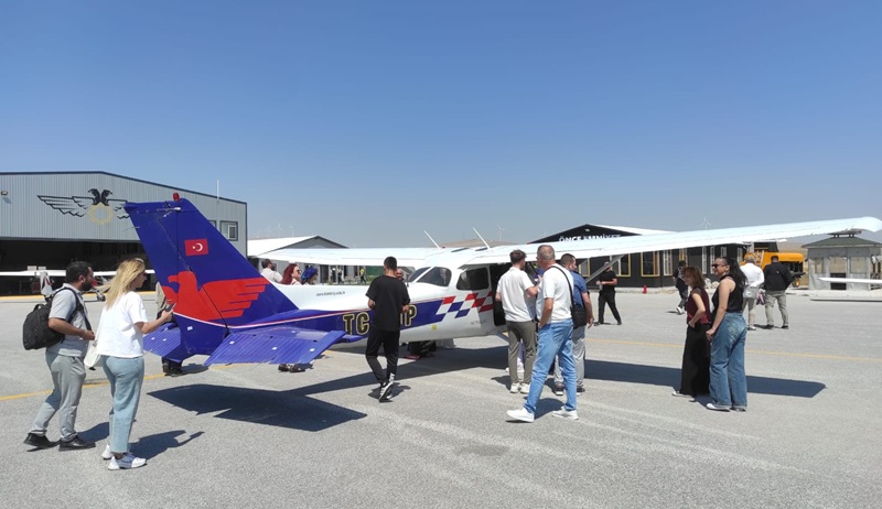 İnsansız Hava Aracı Ticari Pilot Eğitimi’ne katılan basın mensupları, Konya