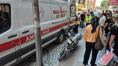 Konya'nın Akşehir ilçesinde park halindeki motosikletinin çalındığını fark eden kişi,