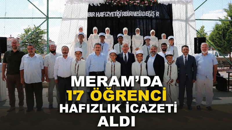 Meram Yavuz Sultan Selim İmam Hatip Ortaokulu’nda hafızlık eğitimini başarıyla