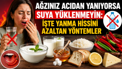 Acı biber yedikten sonra ağızda oluşan yanma hissini gidermek için