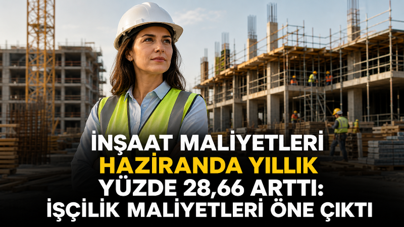 İnşaat maliyet endeksi Haziran 2026'da aylık yüzde 0,45, yıllık yüzde