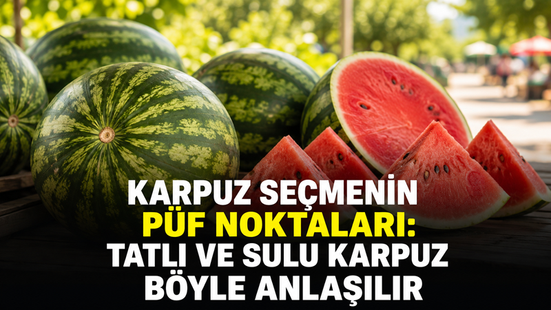 Yaz sofralarının vazgeçilmezi karpuzu seçerken yalnızca büyüklüğüne bakmak yeterli değil.