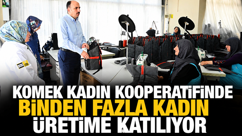 Konya Büyükşehir Belediye Başkanı Uğur İbrahim Altay, KOMEK Kadın Kooperatifi’nin