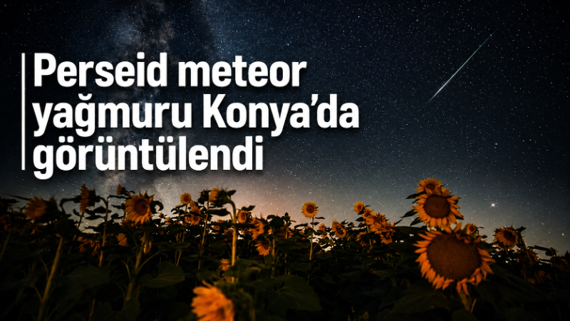 Cihanbeyli ilçesindeki Kuşça Peribacaları’nda gözlemlenen Perseid meteor yağmuru, gece gökyüzünde
