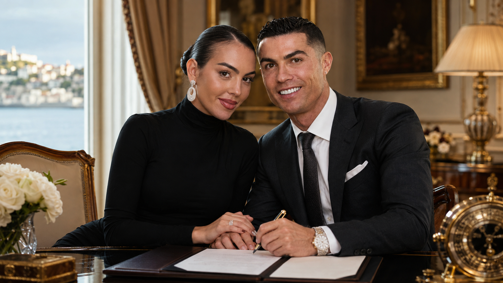 Cristiano Ronaldo ile Georgina Rodríguez’in Portekiz’deki nikâhlarından bir gün önce