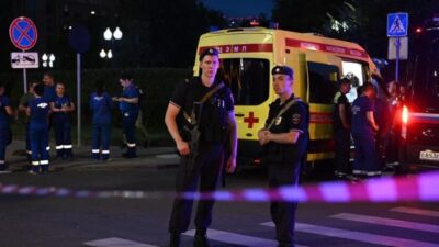 Rusya’nın başkenti Moskova’daki Kudrin Meydanı’nda bir restoranın girişinde meydana gelen
