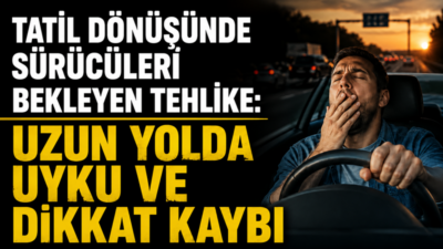 Yaz tatilinden dönen vatandaşların oluşturduğu trafik yoğunluğu, uzun süre direksiyon
