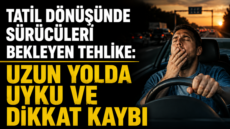 Yaz tatilinden dönen vatandaşların oluşturduğu trafik yoğunluğu, uzun süre direksiyon