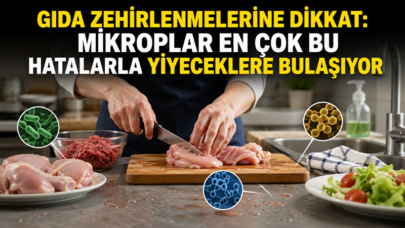 Gıda zehirlenmeleri mide bulantısı, kusma, karın ağrısı ve ishal gibi