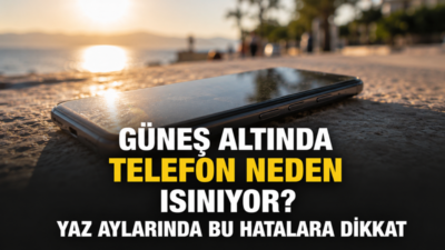 Yaz sıcaklarında güneş altında bırakılan cep telefonları kısa sürede aşırı