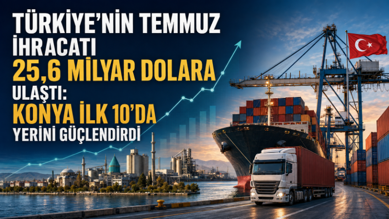 Türkiye’nin ihracatı Temmuz 2026’da geçen yılın aynı ayına göre yüzde