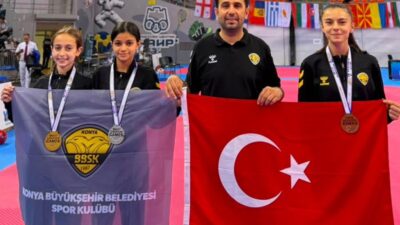 Konya Büyükşehir Belediyespor’un genç taekwondocuları, Sırbistan’ın Niş kentinde düzenlenen Multi