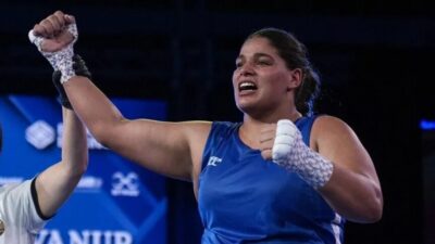 Bulgaristan’da düzenlenen 2026 Avrupa Boks Şampiyonası’nda milli sporcu Havvanur Kethüda,