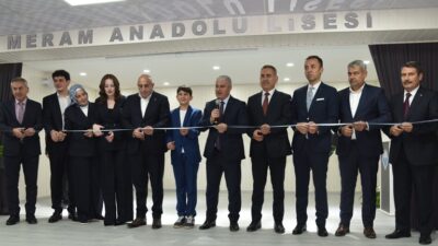 Meram Anadolu Lisesi’nde, hayırsever iş insanı Celalettin Hakan Katırcı tarafından