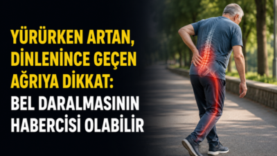 Yürürken artan, oturunca veya öne doğru eğilince azalan bel ve