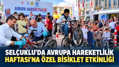 Avrupa Hareketlilik Haftası kapsamında Selçuklu’nun Ardıçlı TOKİ Bölgesi’nde düzenlenen etkinlikte