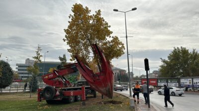 Konya Büyükşehir Belediyesi, Şehir Hastanesi-Stadyum Tramvay Hattı yapım çalışmaları sırasında