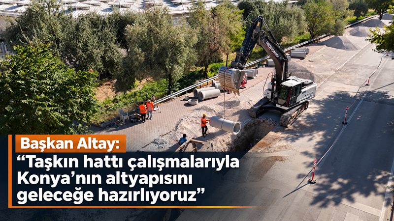 Konya Büyükşehir Belediyesi, yoğun yağışlarda oluşabilecek su birikintileri ve taşkın