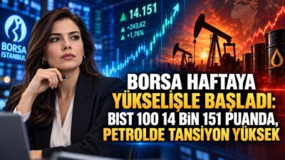 Borsa İstanbul haftanın ilk işlem gününü yükselişle tamamladı. BIST 100
